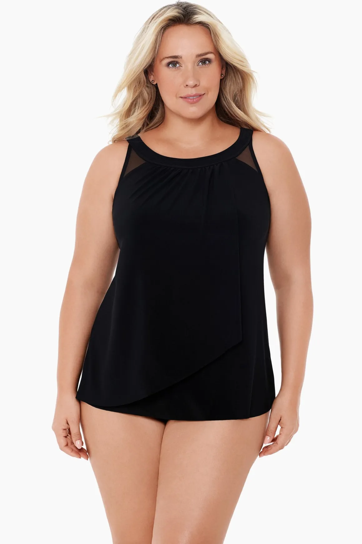 Plus Size Illusionists Ursula Underwire Tankini Top