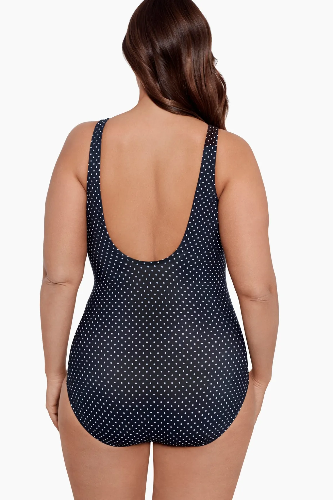 Plus Size Pin Point Oceanus One Piece Swimsuit